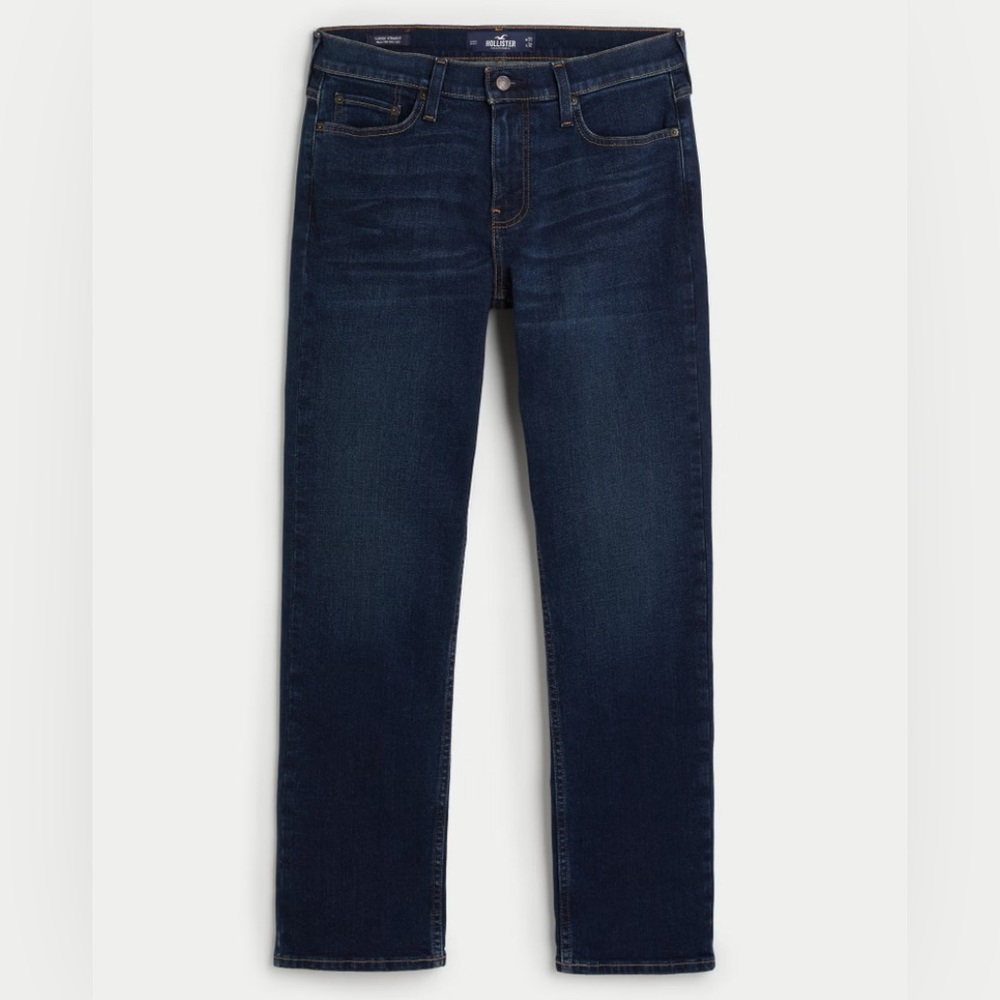 Hollister Mens Classic Straight Jeans / Dark Wash Classic